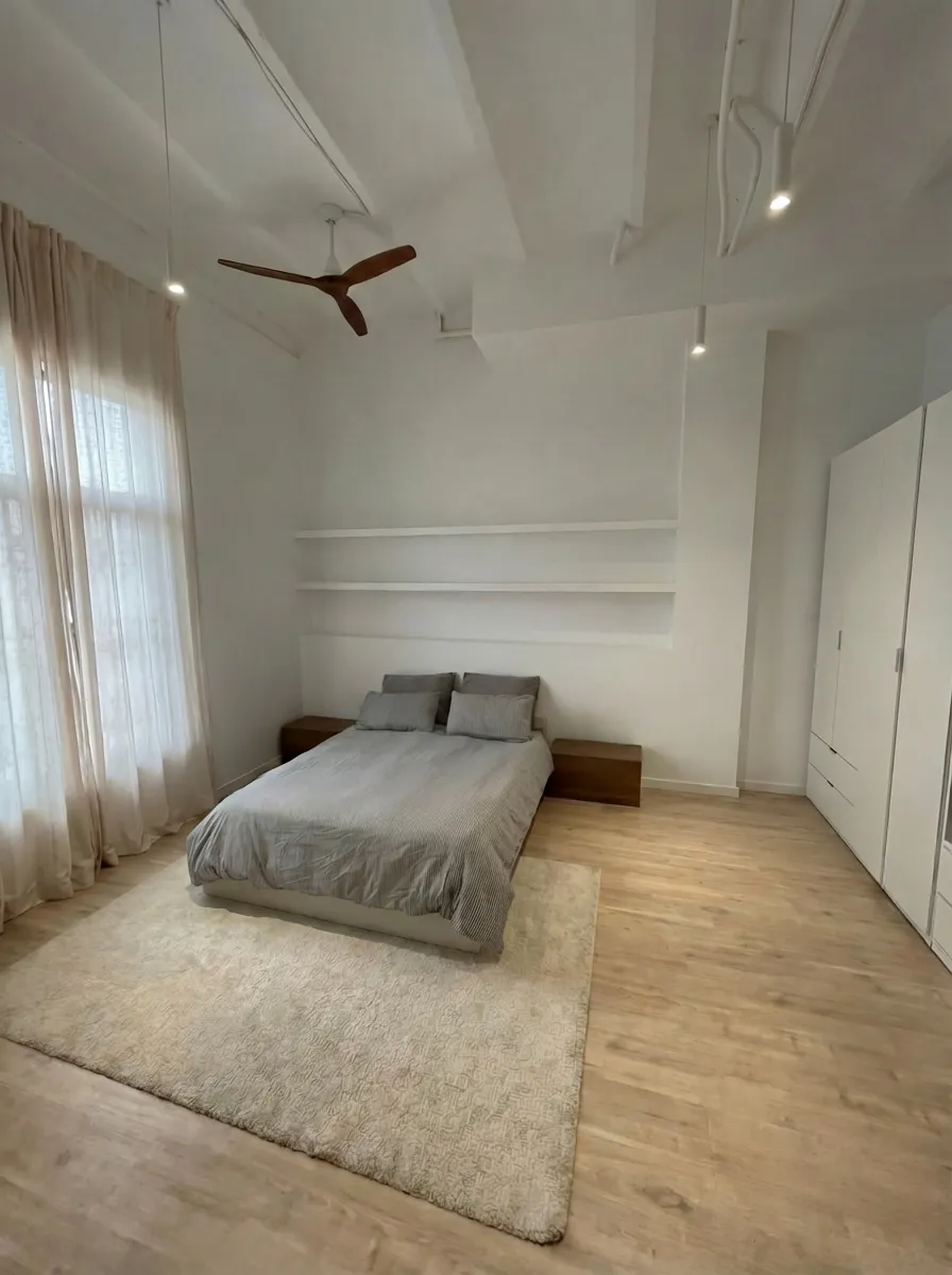 Tabique de pladur para dividir un dormitorio